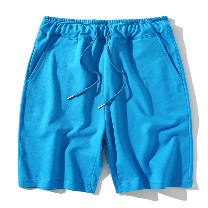 Summer Solid Color Knitted Running Shorts Home Cotton Shorts