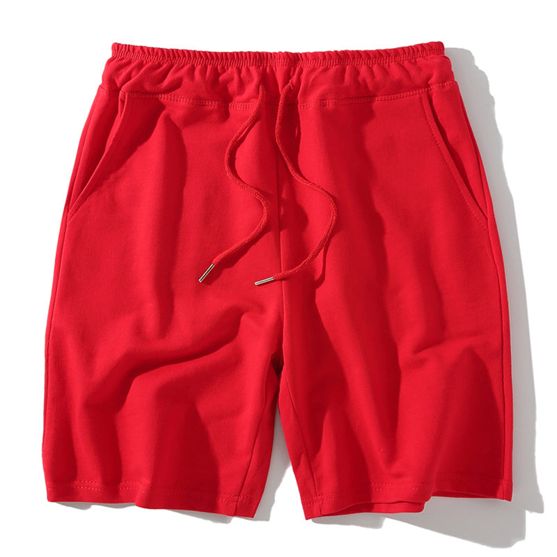 Summer Solid Color Knitted Running Shorts Home Cotton Shorts