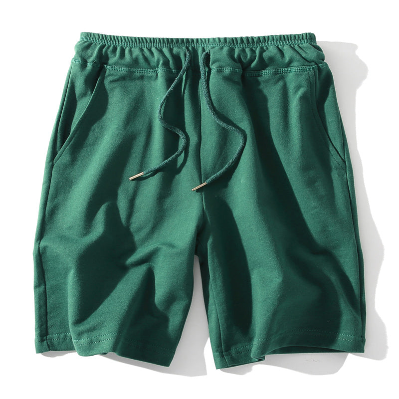 Summer Solid Color Knitted Running Shorts Home Cotton Shorts