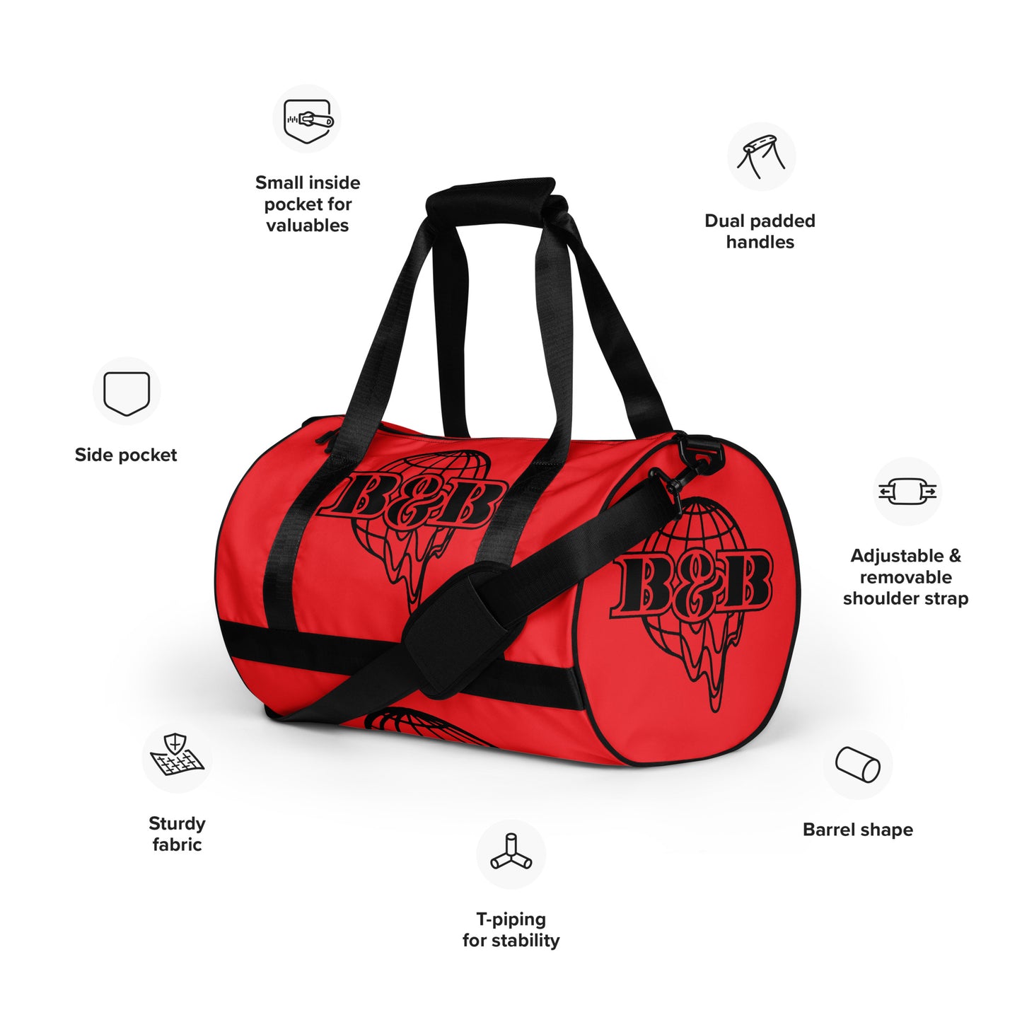 All-over print gym bag